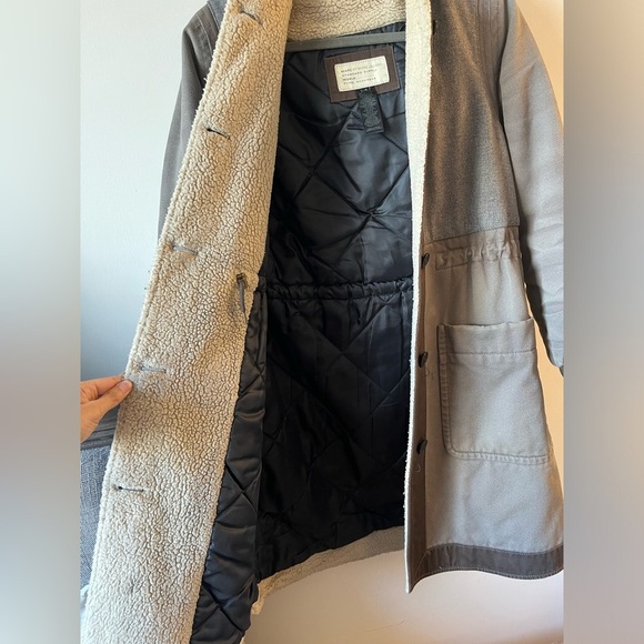 Marc By Marc Jacob Cotton-Wool Colorblock Pattern Parka Coat XS - Picture 8 of 14